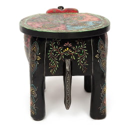 Столик Secret De Maison SLON ( mod. ET-001) дерево, 44х44х44см, этническая роспись