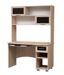 Письменный стол с полками и ящиками (универсальный) Уголок школьника Дуб беленый Туя светлая