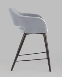 Стул полубарный Саймон ПЛ велюр Cерый / Cерый