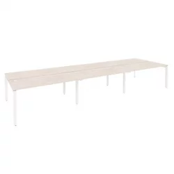 Рабочая станция на П-образном м/к ОНИКС О.МП-Д.РС-6.4.7 Денвер Светлый/Белый / ONIX O.MP-D.RS-6.4.7