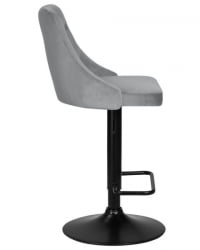 Стул барный ДОБРИН ДЖОСЕПХ БЛАCК (серый велюр (МДЖ9-75)) 2 шт / DOBRIN JOSEPH BLACK (MJ9-75))