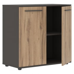 Шкаф с глухими малыми дверьми ЕДИС ЕЛCС 85.1 Дуб Денвер светлый Мокко Мокко / EDIS ELCS