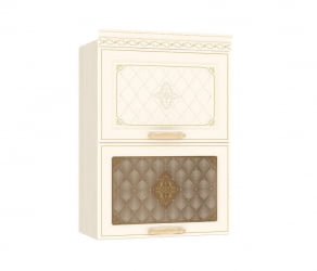 Шкаф-витрина кухонный (с системой плавного закрывания) Милана 23.08.1 Сосна Астрид/Ваниль