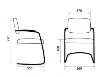 Конференц-кресло UN_Delta silver Кожа 234636 Белая