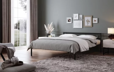 Кровать Метта 1600x2000 Черная