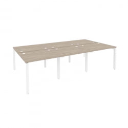 Рабочая станция на П-образном м/к ОНИКС О.МП-Д.РС-6.1.8 Дуб Аттик/Белый / ONIX O.MP-D.RS-6.1.8