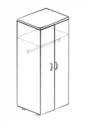 Шкаф для одежды большой с замком Альфа 62.42