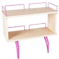 Полка задняя двухъярусная к столу Полка_зз 1/750 (Полка_зз 7/750) Клен Розовый / Polka_zz (Polka_zz