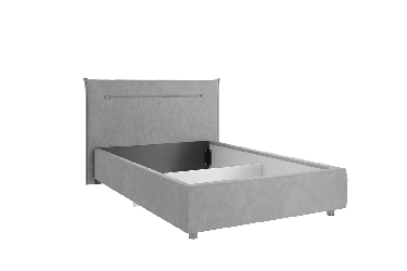 Полутороспальная кровать Альба КМ1.2-16 персик (велюр)