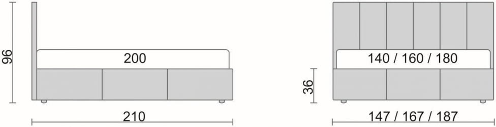 Кровать Julia Бежевый