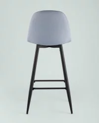 Стул барный Валенсия с подножкой Голубой