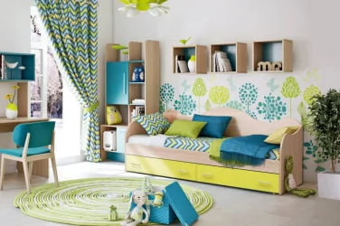 Кровать Софа №5 800*1900 Каштан Львов/Оранжевый