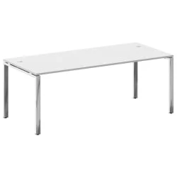 Стол рабочий руководителя METAL SYSTEM DIRECT БП.СРР-6.9 Белый