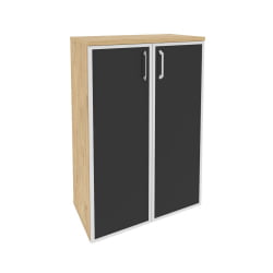 Шкаф средний широкий ONIX O.ST-2.4R black Тиквуд Светлый