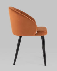 Стул с подлокотниками Брюссель велюр Терракотовый