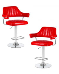 Стул барный DOBRIN CHARLY (красный крокодил) 2 шт