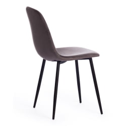 Стул BREEZE (mod. 4724) вельвет/металл, 44 х 53 х 87 см, Light grey (светло-серый) HLR24 / черный