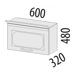 Шкаф над вытяжкой (с системой плавного закрывания) Милана 23.83.1