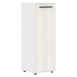 Шкаф-колонка с глухой средней дверью ЕДИС ЕМCС 42.1 Ясень Траун Черный Белый / EDIS EMCS