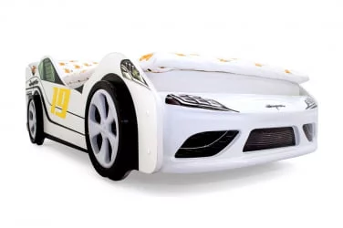 Кровать-машинка Супра Белая