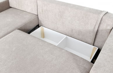 Диван угловой Бостон Стандарт Бежево-коричневый