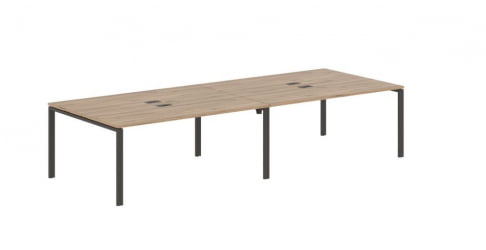 Бенч-система 4-местная ЕДИС ЕУВСТ 3513 Дуб Денвер светлый Мокко / EDIS EUWST