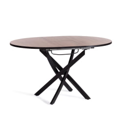 Стол MANZANA ЛДСП/HPL/металл, 100 х 100+30 х 75 см, Дуб Вотан/черный