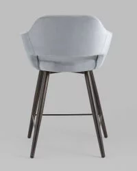 Стул полубарный Саймон ПЛ велюр Cерый / Cерый