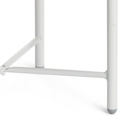 Банкетка AMBER металл, ткань, 41*41*40 см, темно-коричневый/белый