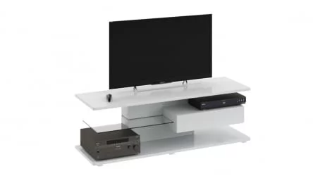 Тумба ТВ тип 1 Diamond Белый глянец