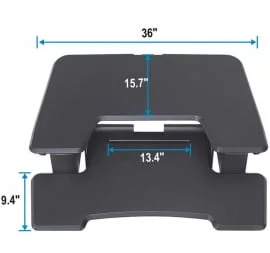 Регулируемая подставка на стол для монитора и ноутбука ERK-CV-PRO36B Черная