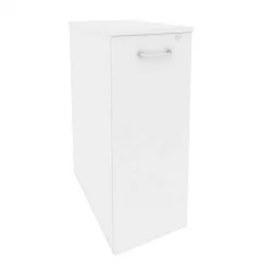 Тумба высокая выдвижная приставная / опорная ОНИКС О.ВТПО-8 Белый Бриллиант / ONIX O.VTPO-8