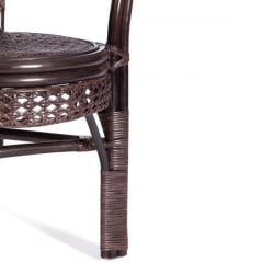 Кресло PELANGI 02/15B / без подушки / ротанг, walnut (грецкий орех)