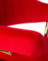 Стул барный ДОБРИН CХАРЛЙ ГОЛД (красный велюр (МДЖ9-45)) 2 шт / DOBRIN CHARLY GOLD (MJ9-45))
