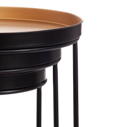 Набор столиков Secret De Maison RUNA ( mod. 11870 ) алюминиевый сплав, 30,5*30,5*48 см, черный/античная медь