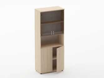 Шкаф высокий со стеклом и нишей Twin 16.16.161 Туя