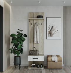 Вешалка с обувницей Пайн ПП 5 Дуб Ривьера Бетон Пайн