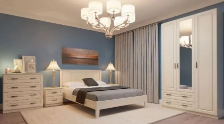 Комплект мебели для спальни Кантри №1 Слоновая кость