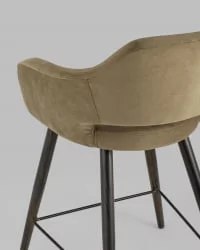 Стул полубарный Саймон ПЛ велюр Капучино