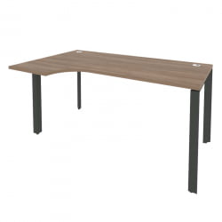 Стол эргономичный левый на П-образном м/к ОНИКС О.МП-СА-1Л Дуб Аризона/Антрацит / ONIX O.MP-SA-1L