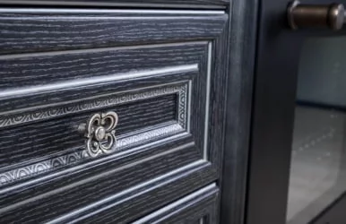 Тумба кухонная 400 с 3 ящиками (4) Италия ЛД 275.116.000 Черный Дуб темный