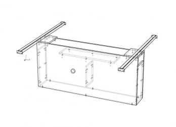 Тумба к переговорному столу (арт. 104) Atlas NZ-811.GS.GR* Серый камень