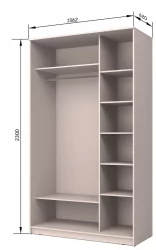 Шкаф-купе Хит-23-14-77 Париж Ясень шимо темный