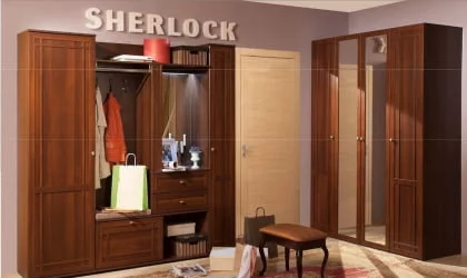 Шкаф для одежды и белья Sherlock 71 прав Орех шоколадный