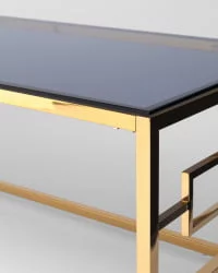 Журнальный стол БРУКЛИН 120x60 Золото стекло smoke