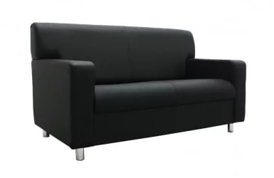 Диван офисный двойной Клерк 3 Черный Ecotex 3001