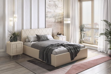 Тумба прикроватная Софи TM-001.1 крем (экокожа)