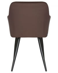 Стул обеденный ДОБРИН РОБЕРТ (черные матовые ножки, велюр В108-76 Горький шоколад) 2 шт / DOBRIN ROBERT V108-76