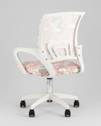 Кресло детское ТопЧаирс Симпле СН ДЖуниор принт Уникорнс пластик белый / TopChairs Simple SN Junior Unicorns