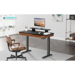 Стол для компьютера c электрической регулировкой по высоте и 2 ящиками EUREKA ERK-ED-I47-WN